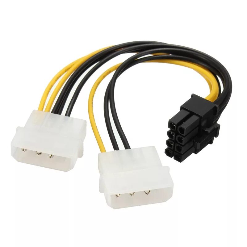 Переходник 8-Pin Molex x2. 2x Molex - 8pin. 2x Molex to 8pin. Переходник молекс на 8 пин для видеокарты.