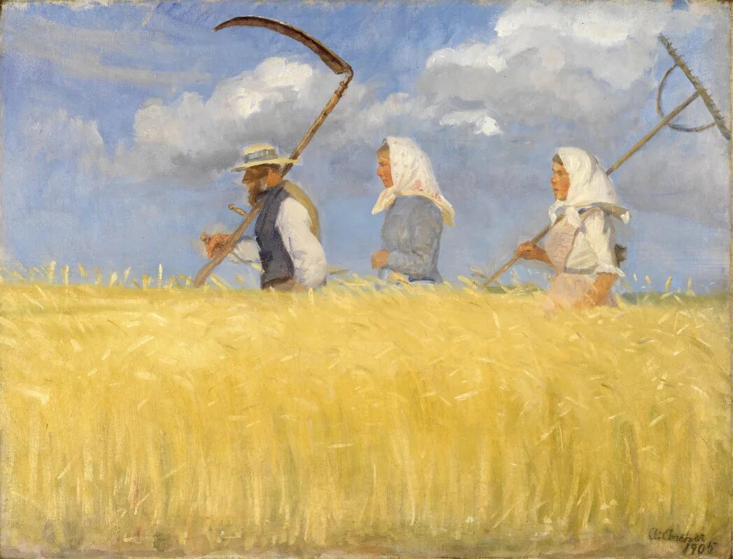 Мать урожая. Мясоедов художник картины сенокос. Художник Anna Ancher (1859-1935). Мясоедов страдная пора Косцы.