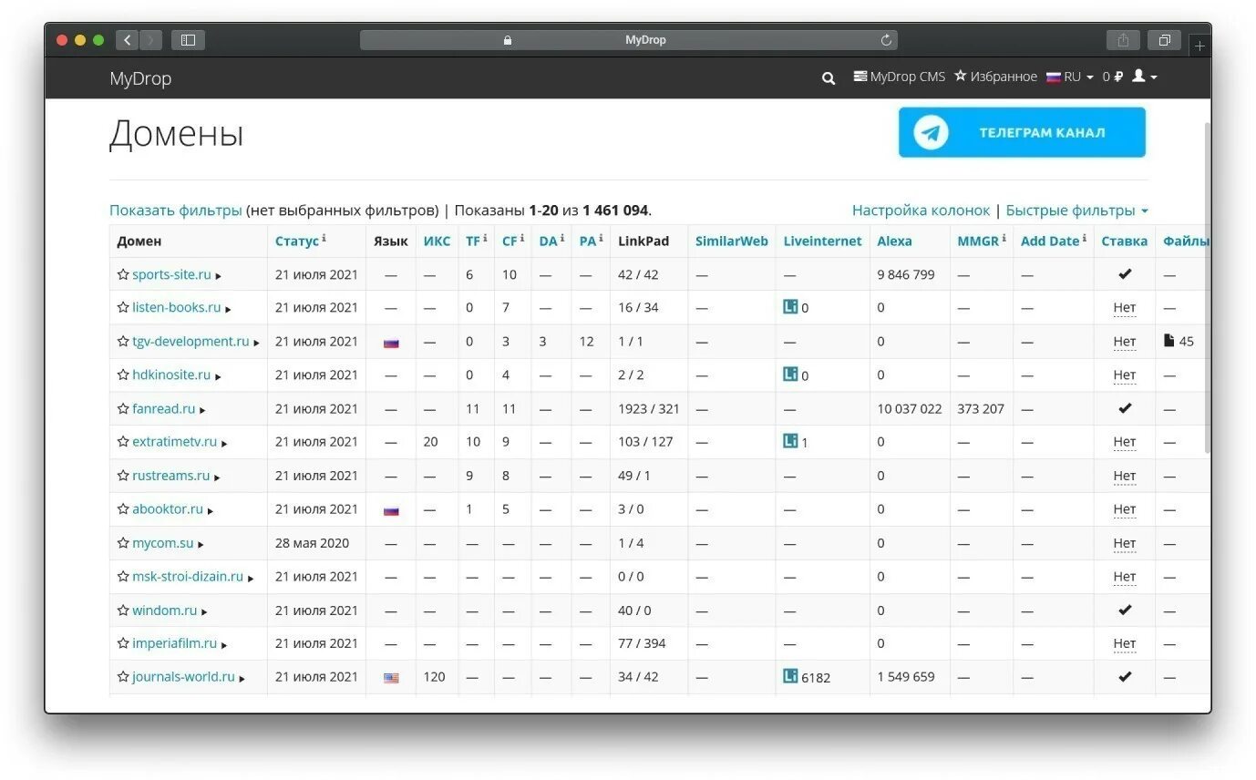 Подбор дроп доменов по ключевым словам. Дроп домен выкупить. Настройка Drop c в картинках.