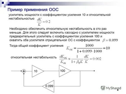 Обратная связь коэффициент усиления