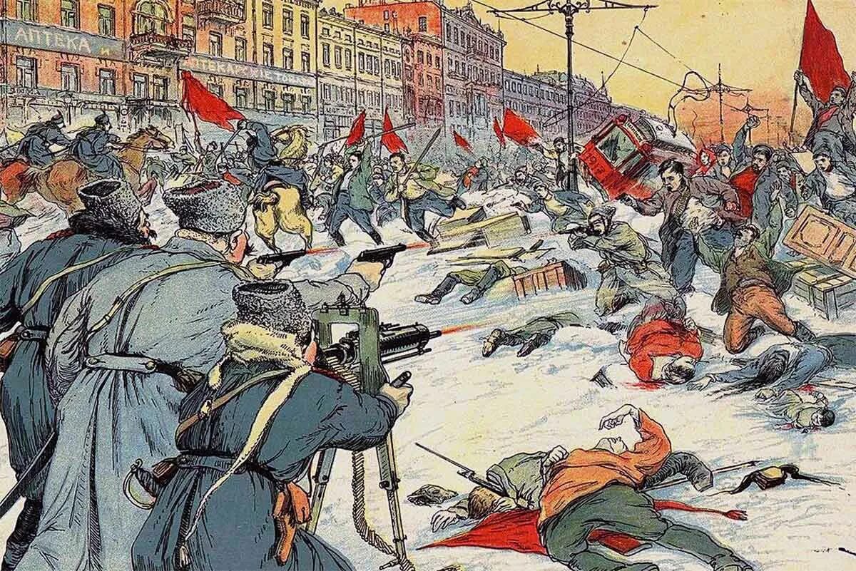 События вторая же в том. Революция 1905 и 1917. Большевики 1905 революция.