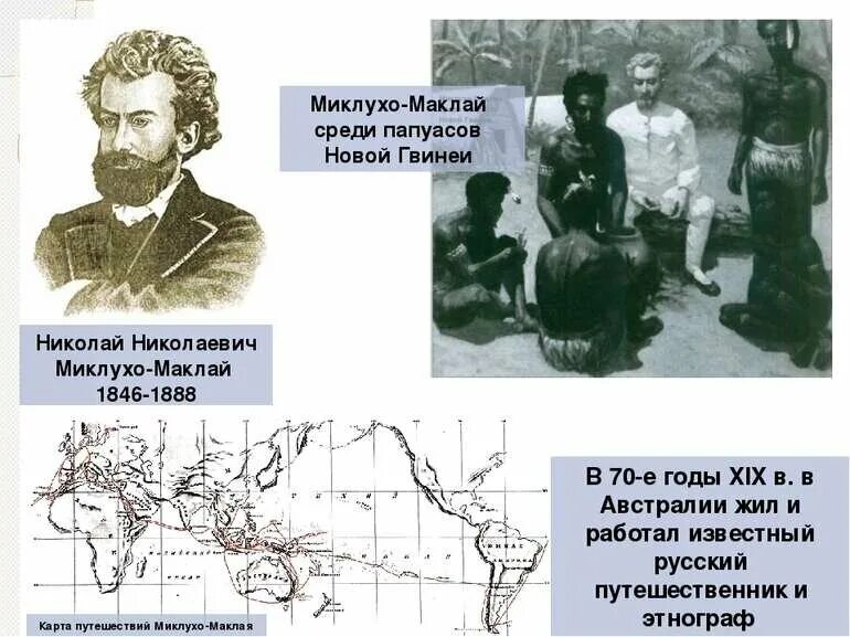 Какой материк открыл миклухо маклай. Экспедиции н.н.миклухо-маклая,. путешественник миклухо маклай.