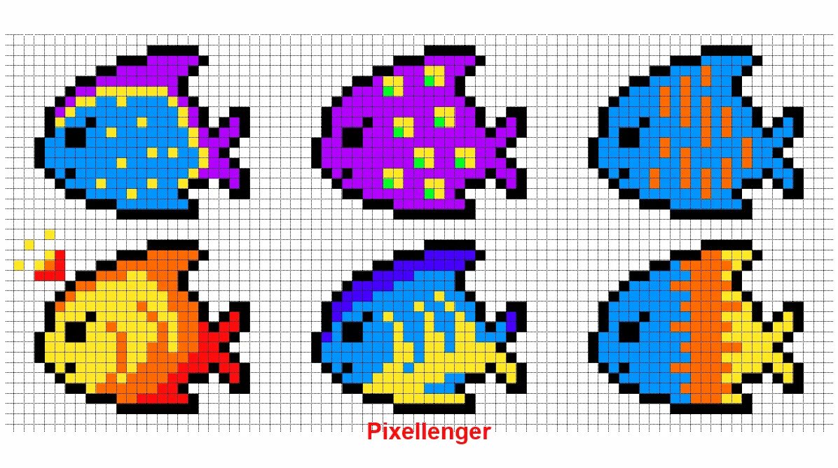 Paint пикселями. Рисунки по клеточкам схемы. Рыба из пикселей. Рыбка по клеткам. Рыбка по клеточкам.