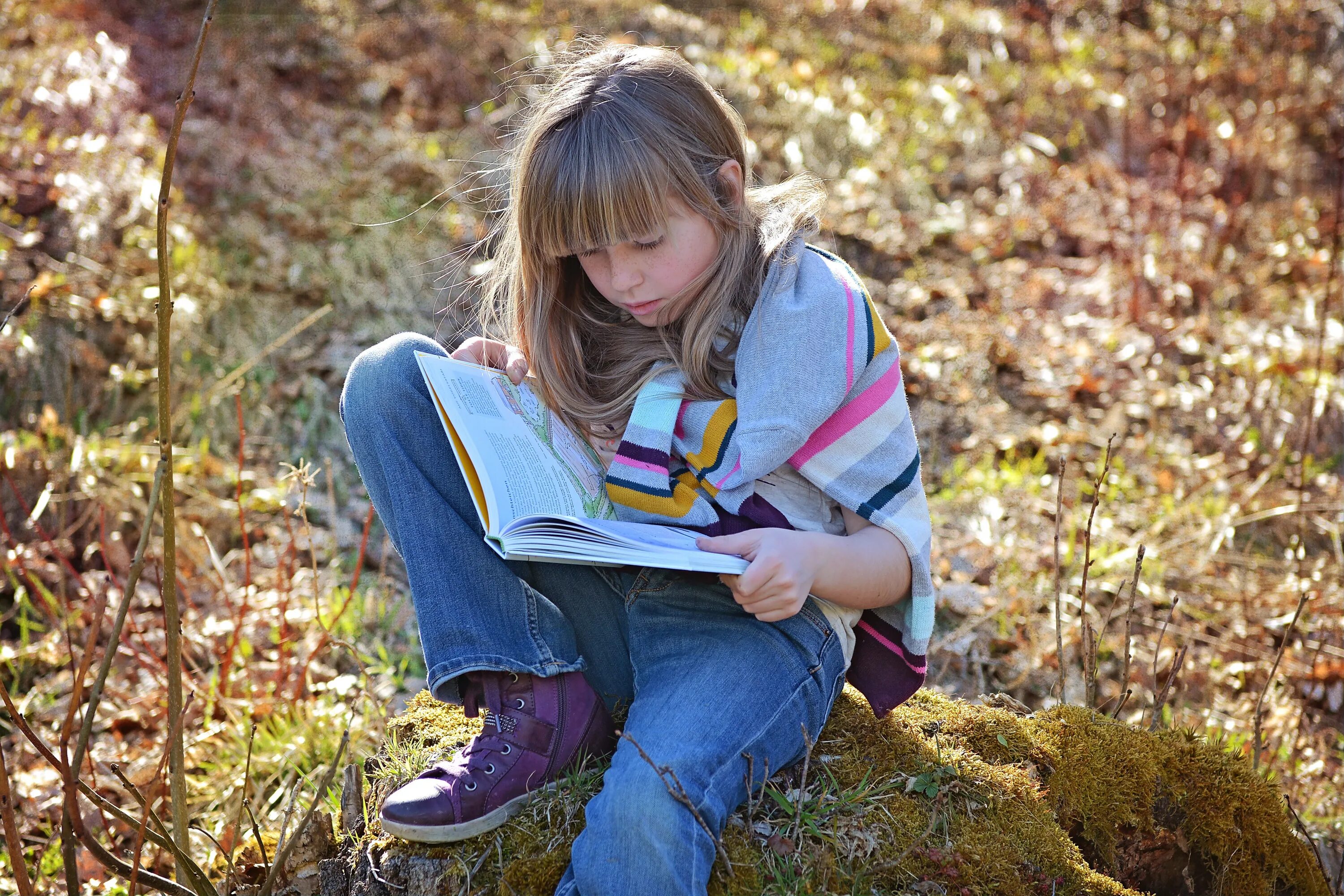 Читаем проды. Книги для детей. Девочка с книжкой. Книга для девочек. Чтение книг осенью.