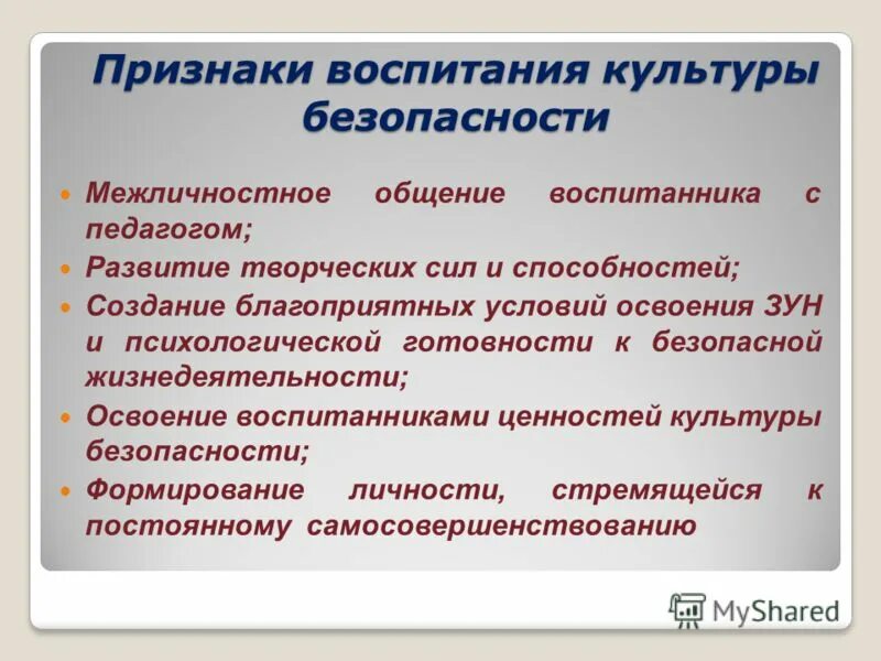 Основы культурного воспитания