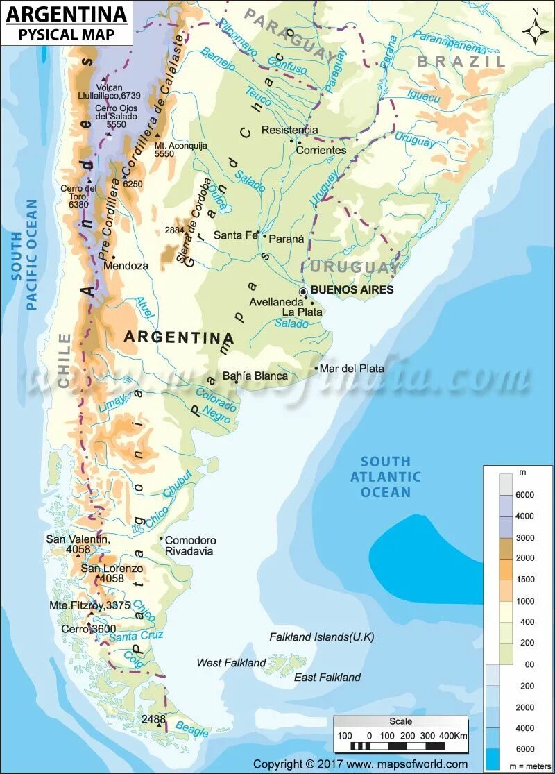 Аргентина географическая карта. Аргентина река Парана на карте. Физическая карта Аргентины. Реки Аргентины на карте. Крупные реки Аргентины карта.
