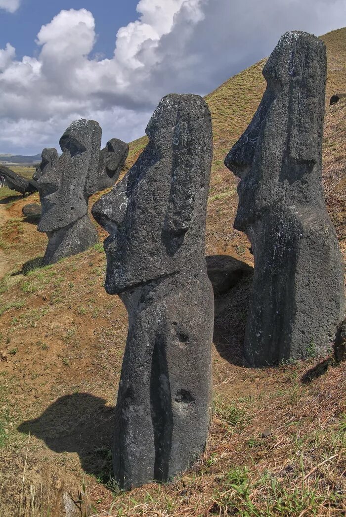 Каменные истуканы острова Пасхи. Остров Пасхи статуи. Каменные статуи острова Пасхи. Идолы острова Пасхи.