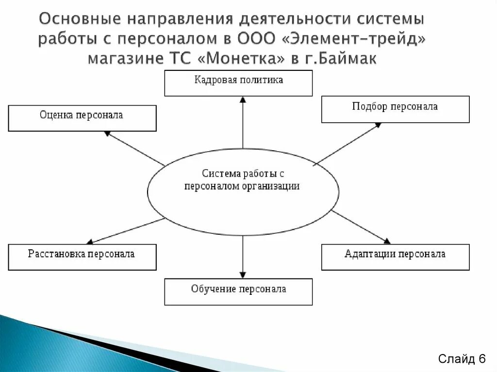 Направления деятельности сотрудника