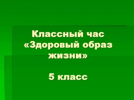 Кл час 5 класс