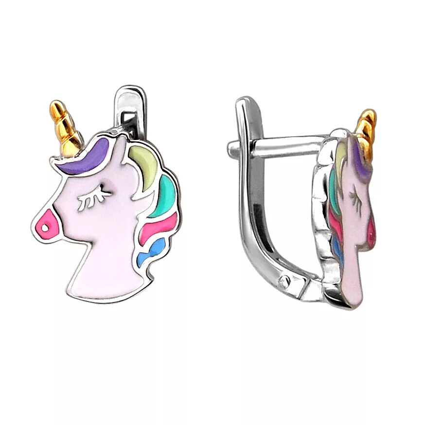 серьги детские delta kids серебро 925 арт. серьги sokolov 89020117_s. серьги детские серебро единорог. серьги соколов серебро единорог эмаль. Dewi kids серьги единороги.