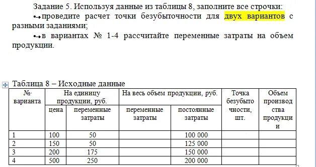 Т 8 заполненный. Используя данные таблицы, заполните все строчки:проведите расчет. Используя данные таблицы 1. Таблица 8.2.1. На основании данных таблицы, заполните всю таблицу..