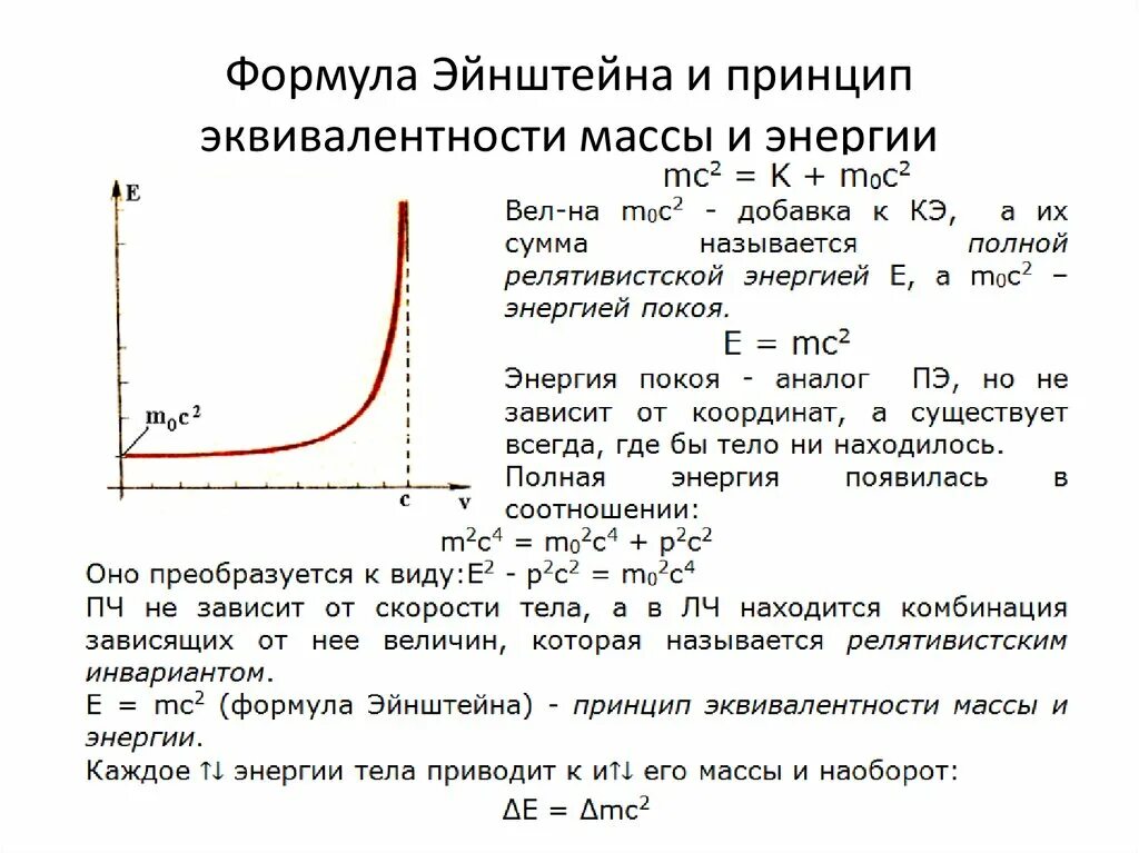 Какой формулой выражается взаимосвязь массы и энергии. Теория Эйнштейна формула. Полная энергия тела формула Эйнштейна. Эквивалентность массы и энергии формула. Эквивалентность массы и энергии Эйнштейна.