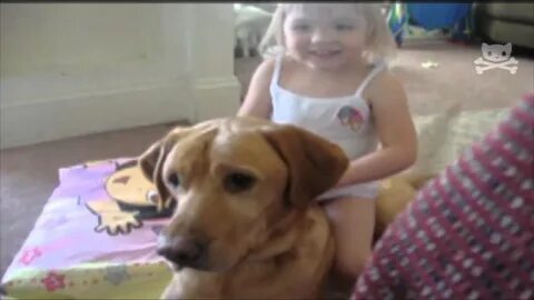 My sister by a dog