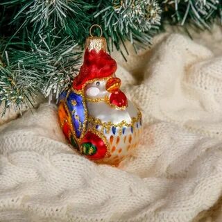 Елочная игрушка петух