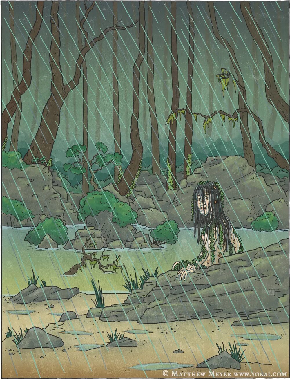 Нурэ-Онна Нурэ-Онна. Нурэ-Онна японская мифология. Легенда ивы арты. Дом в болоте японская мифология.