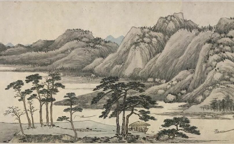 Китайские горы рисунок. Шэнь Чжоу 1427-1509.. Китайский художник Шэнь Чжоу. Шэнь Чжоу художники-пейзажисты Китая. Шэньчжоу художник.