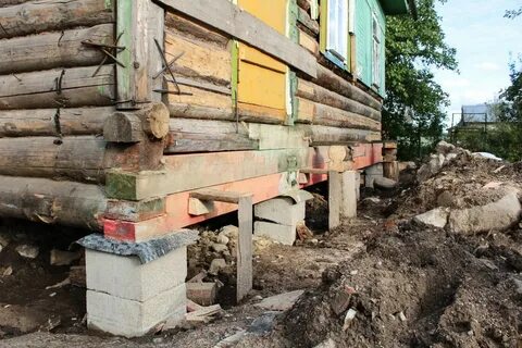 Фундамент бревенчатого дома