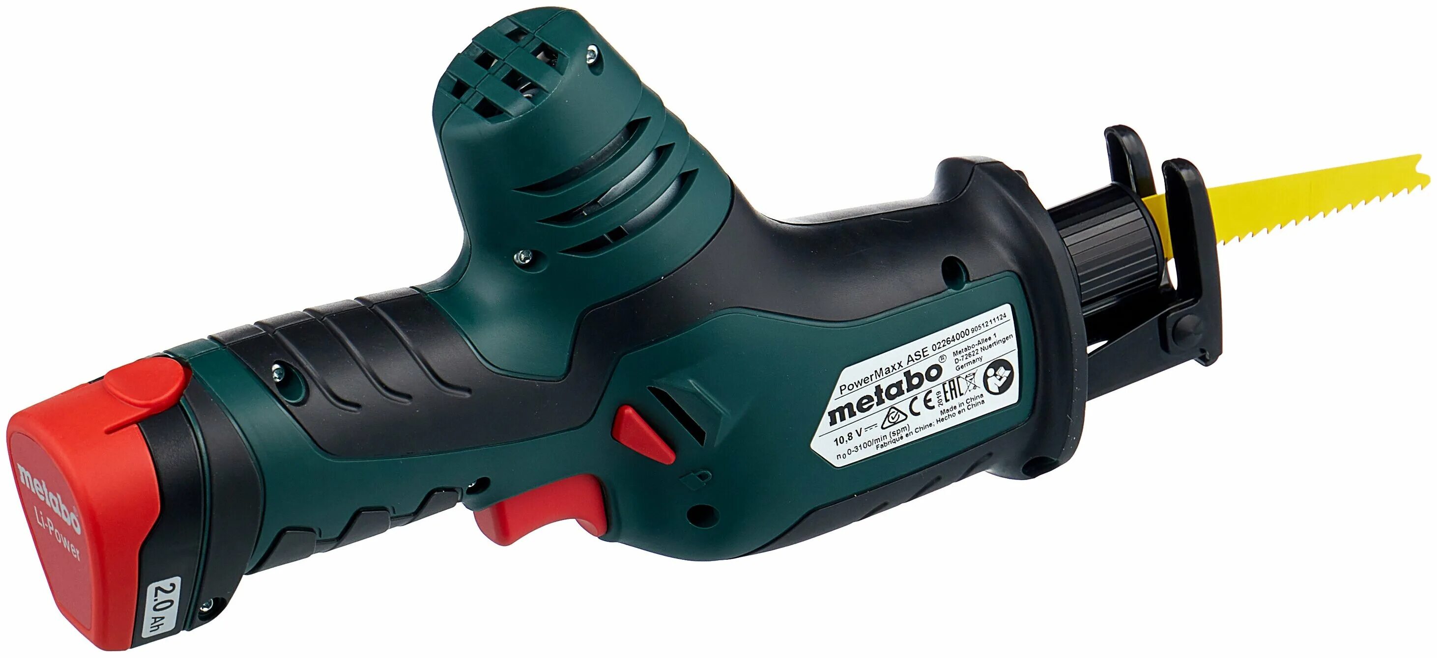 Цепные пилы метабо. Сабельная пила Metabo POWERMAXX Ase 10.8. Сабельная пила Metabo POWERMAXX Ase 10.8 602264750. Metabo POWERMAXX Ase 10.8 пила сабельная 602264500. Пила Metabo Ase 10.8 2.0Ah x2 Case.