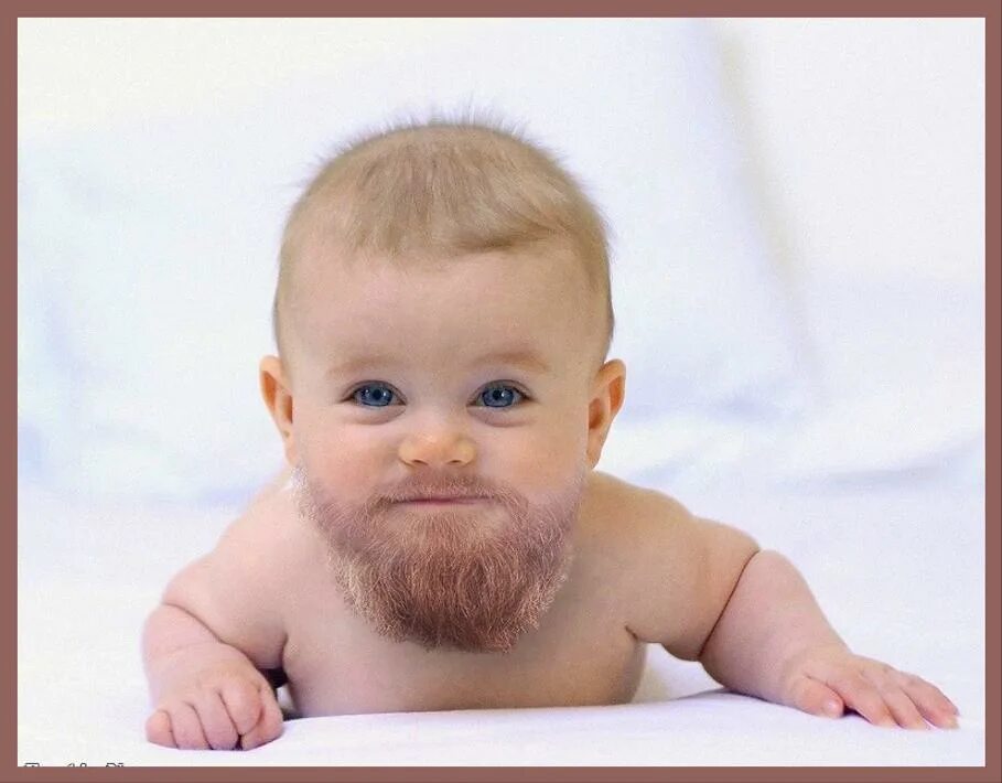 Младенец с бородой. Мальчик с бородой. Мелкий с бородой. Ребёнок с усами и бородой.