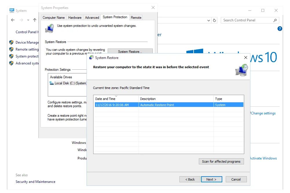 Create restore point Windows 10. Control point Windows. Security and Maintenance Control Panel. RESTORFX. Restore keys