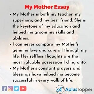 My mother is english teacher