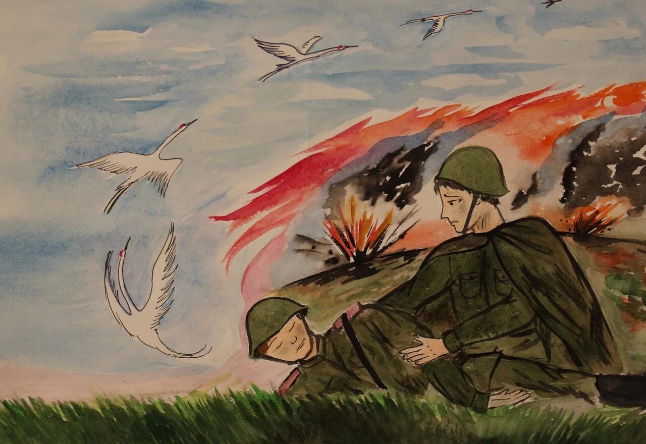 Рисунки на военную тему. Рисунок про войну.