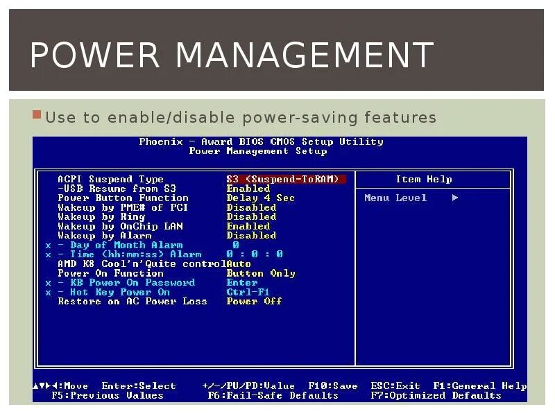 Power Management в биосе. BIOS Power Management Setup. The Management of Power. Power Management Setup. Power features