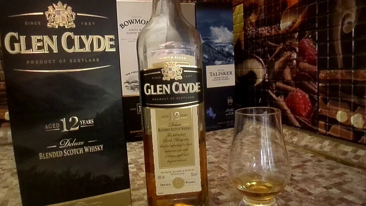 Обзор виски видео. Виски glen clyde blended scotch whisky. виски &quot;glen clyde&quot; 12 years old. глен клайд 12 лет. виски glen clyde контрэтикетка.