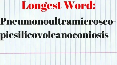 Longest word in english
