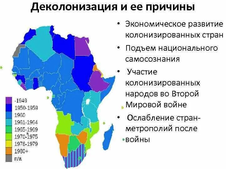 Экономическая развитая страна африки. Деколонизация после второй мировой войны карта. Этапы деколонизации Африки. Деколонизация Африки после второй мировой войны. Карта Африки после деколонизации.