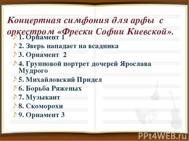 Симфония концерт примеры произведений Кикта симфония для арфы с оркестром