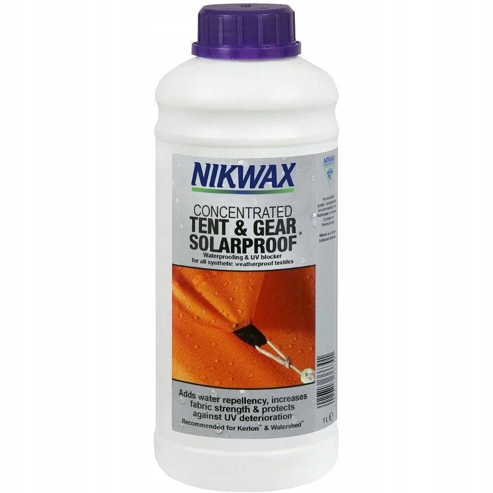 Пропитка для текстиля. Nikwax Tent&Gear Solarproof Spray-on (500 мл). Nikwax Tent & Gear Solarproof Concentrate. Пропитка Nikwax Tent@Gear Solarproof Concentrate, 150 мл. Водоотталкивающая пропитка для снаряжения Nikwax Tent&Gear Solarproof Spray-on.