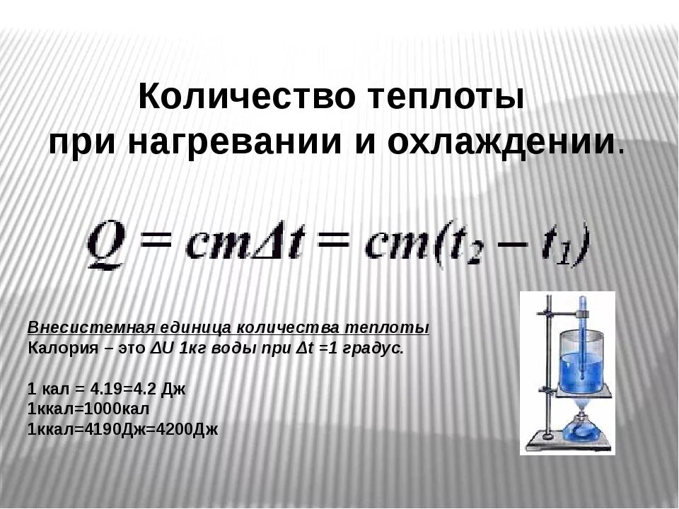 Формула количества теплоты при нагревании. Формула количества теплоты в физике при нагревании. Формула количества теплоты при нагревании воды. Формула количества теплоты при нагревании твердого вещества. Изменение объема жидкости при нагревании