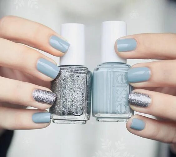 Сочетание с серым цветом ногти metallic nails Gel nail art designs, Nail colors, Gel nails