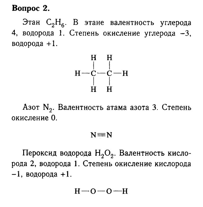 Валентность углерода в водородных соединениях