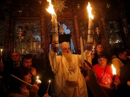 Как зажигают огонь в иерусалиме на пасху