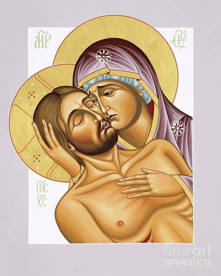 Икона мать христа. Икона Богородица оплакивающая Христа. Икона Богородицы Магаданская. Икона Дева Мария и Иисус. Оплакивание Христа Богородицей.