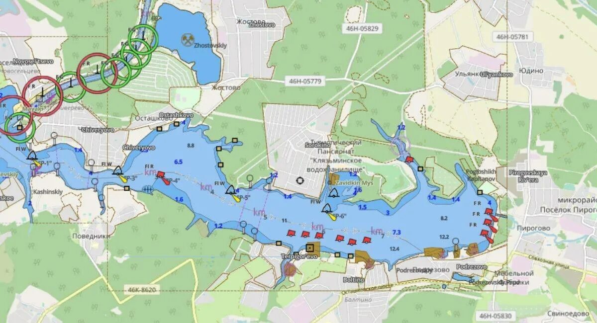 Когда можно ловить в московской области. Карта Пироговского водохранилища. Пироговское водохранилище карта глубин. Клязьминское водохранилище Пироговское водохранилище. Глубины Клязьминского водохранилища.