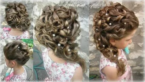 детские выпускные прически на средние волосы