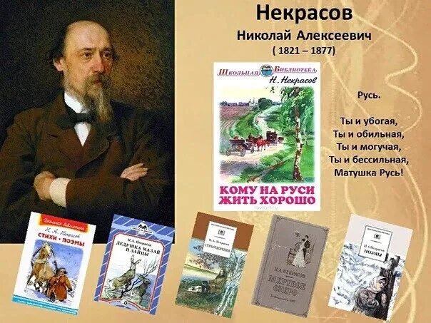 Произведения писателя некрасова. 200 Лет со дня рождения поэта Николая Алексеевича Некрасова.