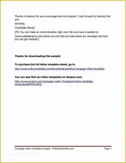 Campaign letter