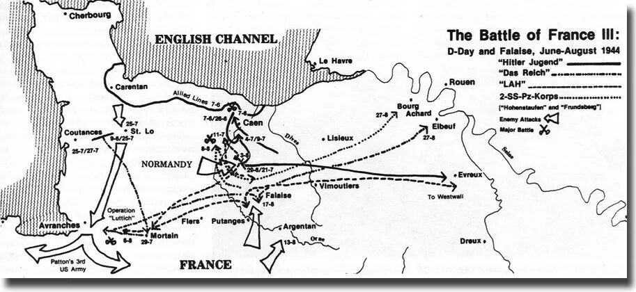 Карты сс. Карта боевых действий в Нормандии 1944. Высадка в Нормандии 1944 карта. Карта боев в Нормандии в 1944 году. Операция в Нормандии 1944 карта.
