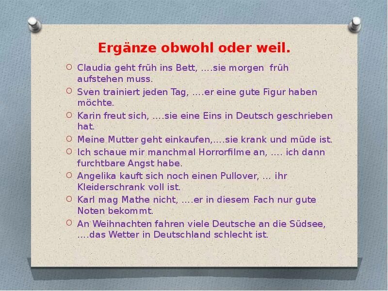 Ist nicht nur. Obwohl порядок слов в немецком. Предложения с союзом obwohl в немецком языке. Предложения с trotzdem в немецком языке. Trotzdem порядок слов в немецком.