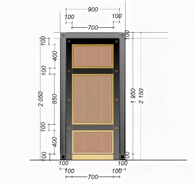 Размер дверного проема под дверь