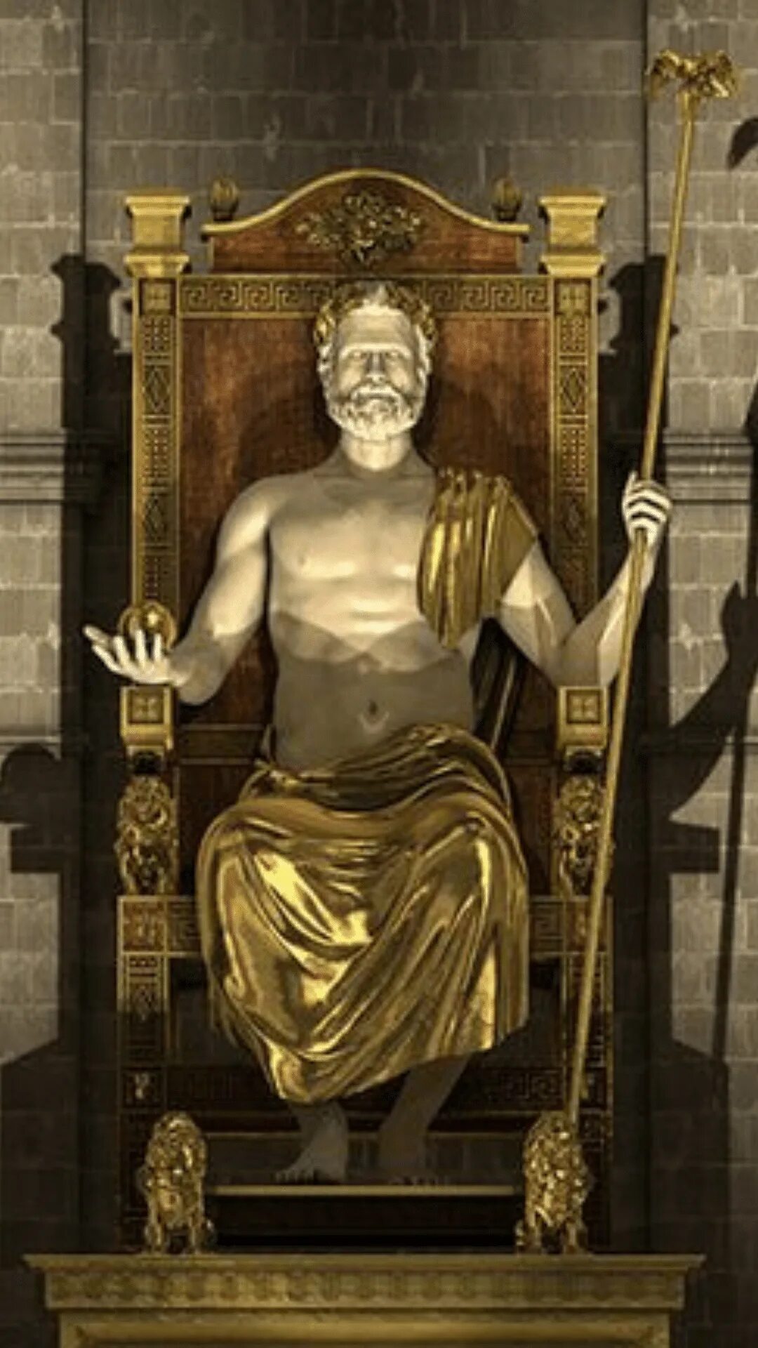 Статуя зевса сохранилась ли до наших дней. Статья зевса в олимпии. Статуя зевса в олимпии греция. Статуя зевса олимпийского фидий. Статуя зевса чудо света.