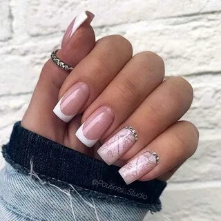 Маникюр квадратные ногти дизайн модный