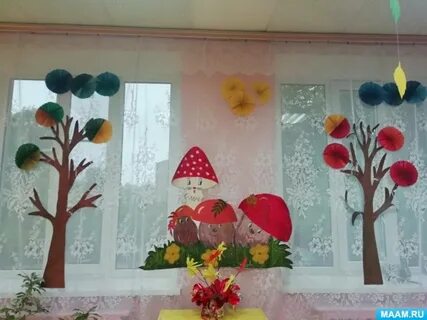 Украшение группы в детском саду к осени