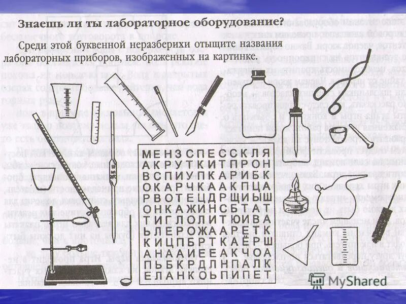 практическая работа по химии оборудование