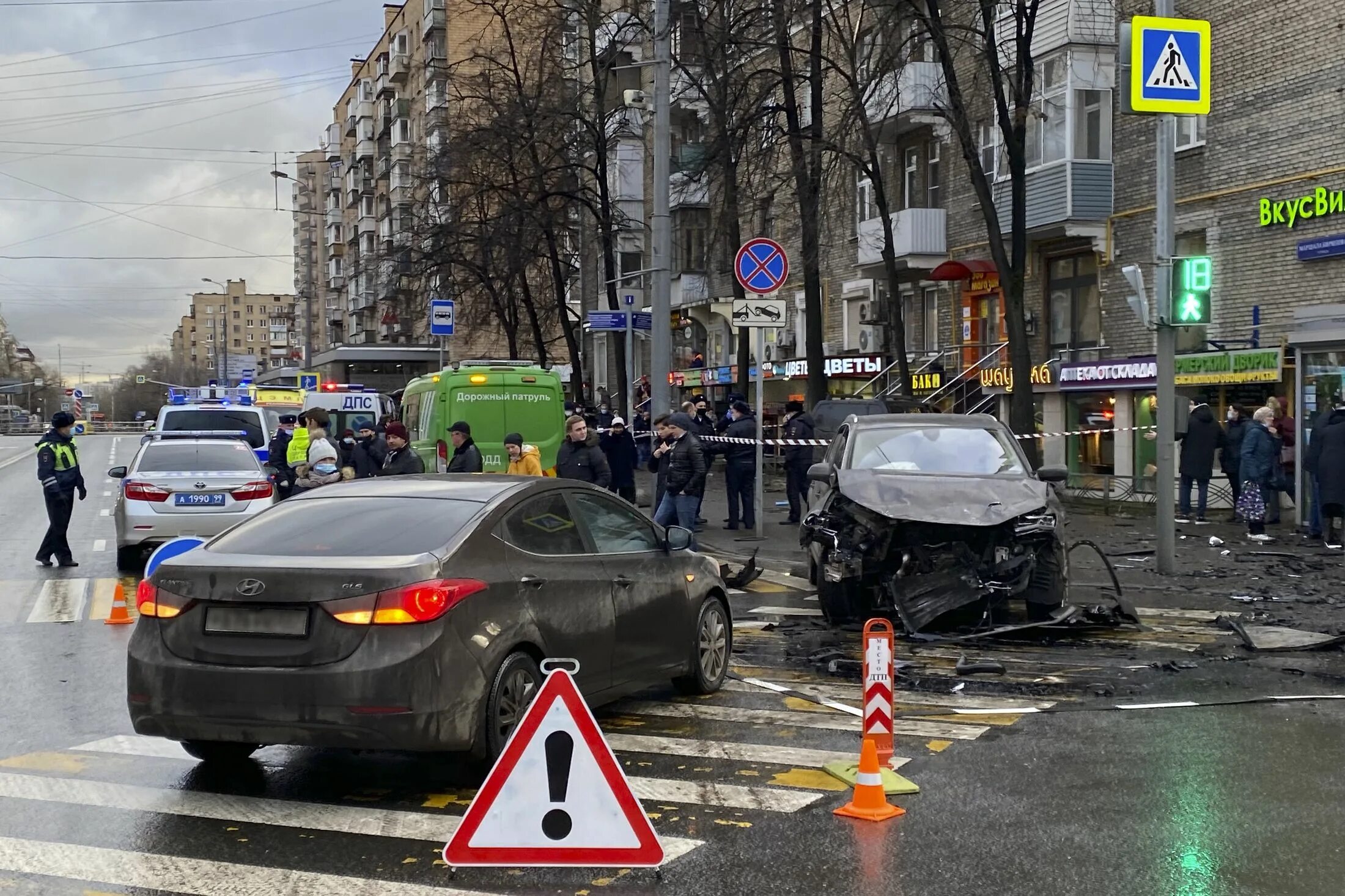 Авария на Северо западе Москвы.