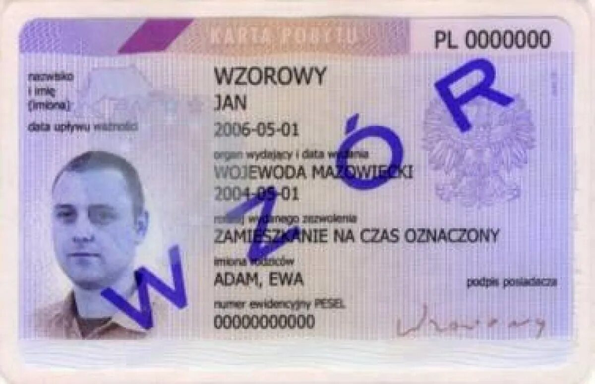 Получить карту побыта. Фото на карту побыту. карта побыту в польше. карта побыту в польше фото. как выглядит карта побыту.